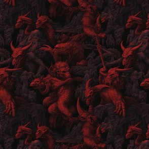 gustave dore demons in a hellscape