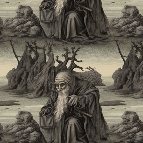 gustave dore the hermit card