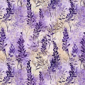 lavender batik floral