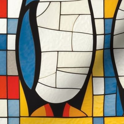 mondrian penguins walk