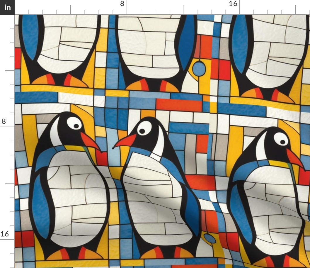 mondrian penguins walk