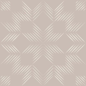 Lines - Creamy White_ Silver Rust Blush - Rustic Boho Geometric