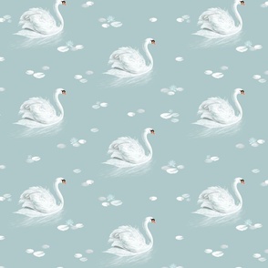 Swans (Light Blue)