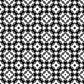 Funky Houndstooth Black and White / Small