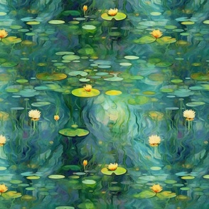 monet abstract water lilies 