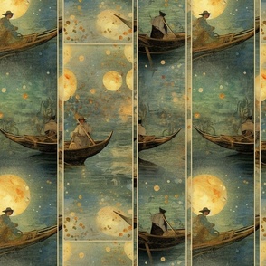 monet boat and moon
