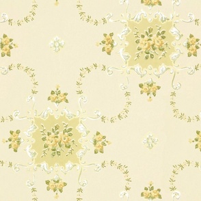 yellow roses ceiling paper 