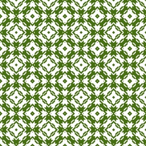 Dark Green Funky Houndstooth / Small