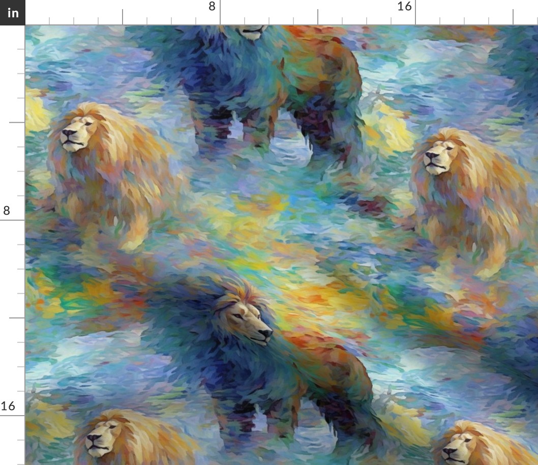 monet lions 