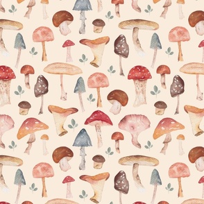Watercolor Mushrooms