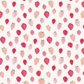 Watercolor strawberry - light background
