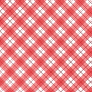 Red and White Gingham Plaid