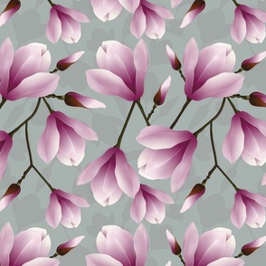 Sage green botanicals magnolias - WALLPAPER