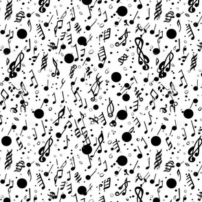 music pattern in monochrome