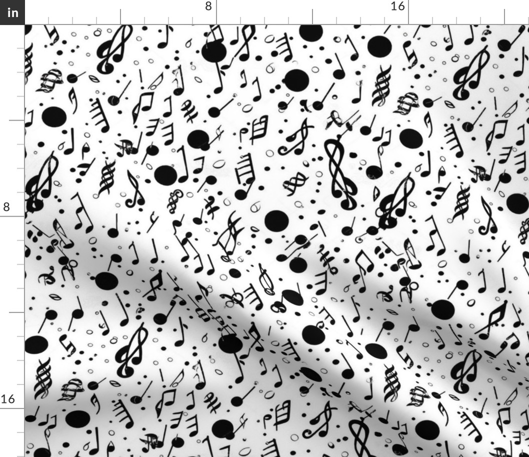 music pattern in monochrome