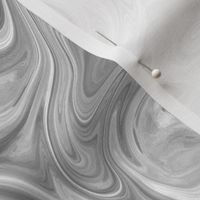 Grey and White Silk Marble - Liquid Paint Pattern 