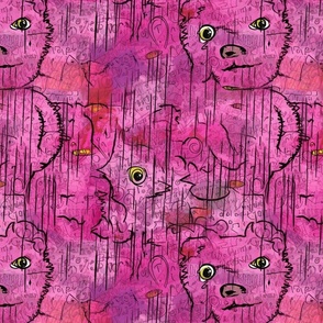 neo expressionism pink bear 