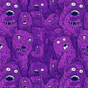 neo expressionism purple bear crew
