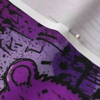 neo expressionism grunge purple bears