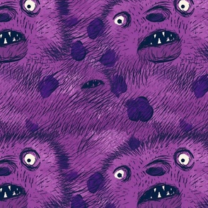 neo expressionism cartoon purple bears 