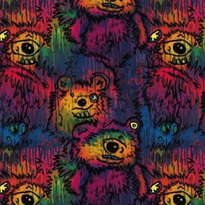 neo expressionism rainbow bear graffiti