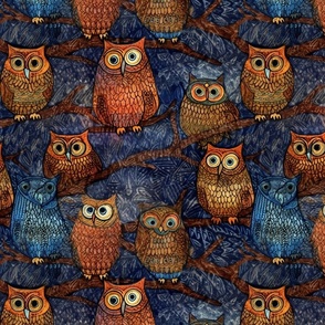 owls batik 