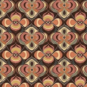 art deco abstract floral