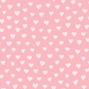 Tiny girly pink solid hearts 12x8in