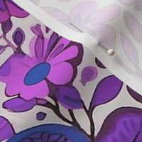 purple folk art flowers 