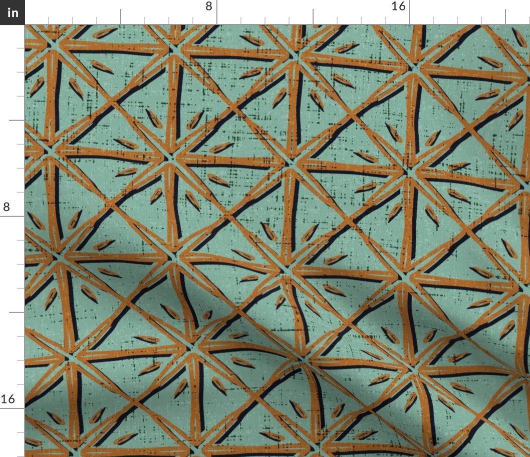 Non Directional Woven Stars-Aqua-M