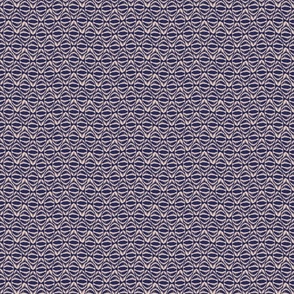 abstract geometric ikat in navy blue and blush pink by rysunki_malunki