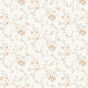French Country Floral - Ivory Sage