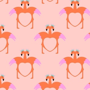 Pink Flamingo Love