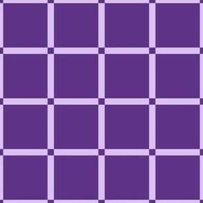 2" (5cm) Halloween Windowpane Check in Monochromatic Purple Violet