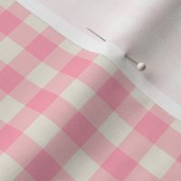 Preppy Halloween Gingham Checks in Pinks, half inch (1.3cm) squares 