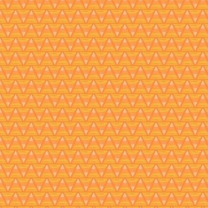 Half Inch (1.5cm) Halloween Candy Corn Chevron Geometric in Tangerine Orange