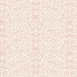 Tiny Swirling Dots for Abstract Halloween Moth in Carnation Pink and Linen Off-White