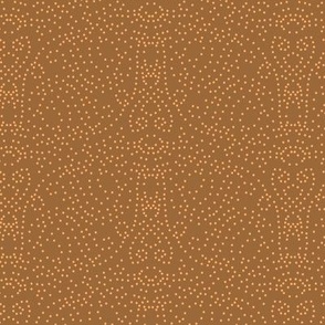 Tiny Swirling Dots for Abstract Halloween Moth in Bronze Brown