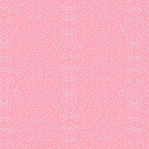 Tiny Swirling Dots for Abstract Halloween Moth in Carnation Pink