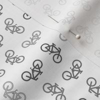 bike, bicycle, gray, grey non-directional  ditsy  1 inch repeat