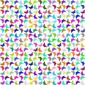butterfly, butterflies colorful, colors non-directional  ditsy  1 inch repeat