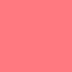Tiger lily Coral Pink Solid #ff7a80