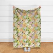 Boho Buttercups Retro Floral on Dark