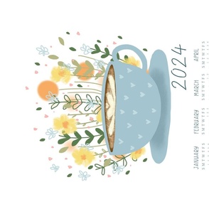 2024 Coffee Cup Tea Towel Calendar