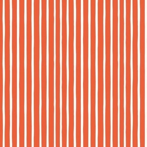 Orange-Red and White Stripes