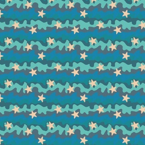 Starfish on waves
