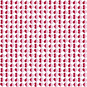 hearts red pink  non-directional  ditsy  1 inch repeat