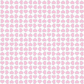 hearts pink   non-directional  ditsy 1 inch repeat