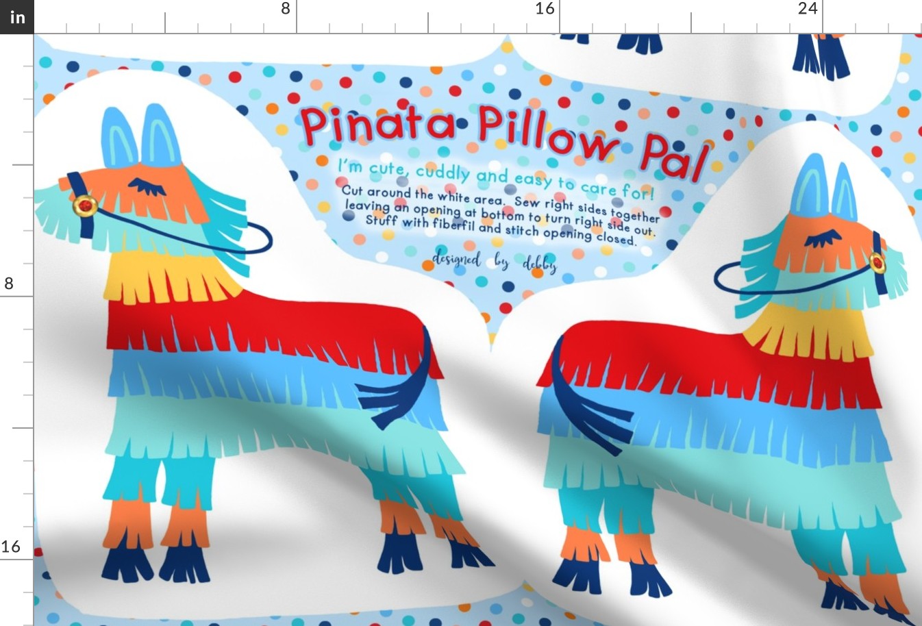 pinata pillow pal cut and sew