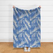 palm fronds - large, cobalt 